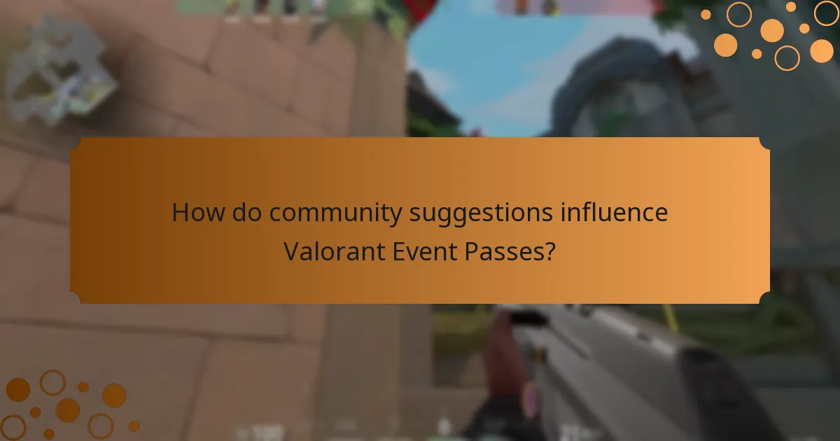 How do community suggestions influence Valorant Event Passes?
