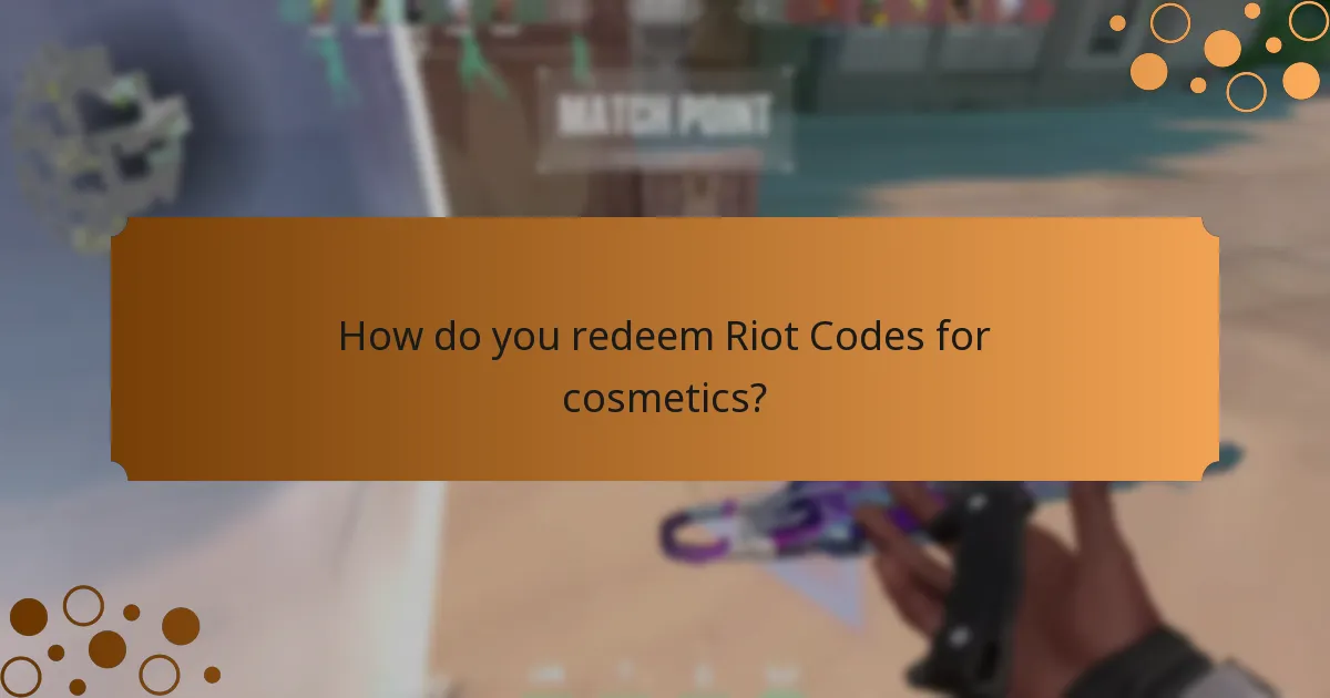 How do you redeem Riot Codes for cosmetics?