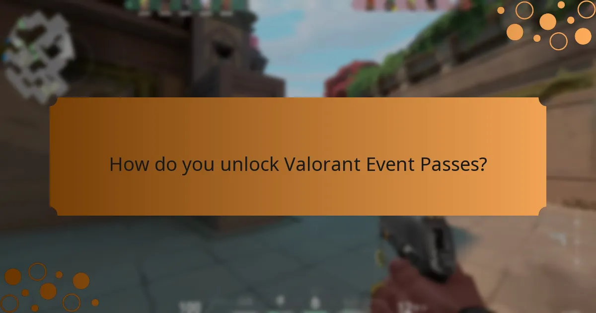 How do you unlock Valorant Event Passes?