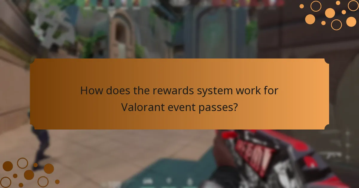 How does the rewards system work for Valorant event passes?