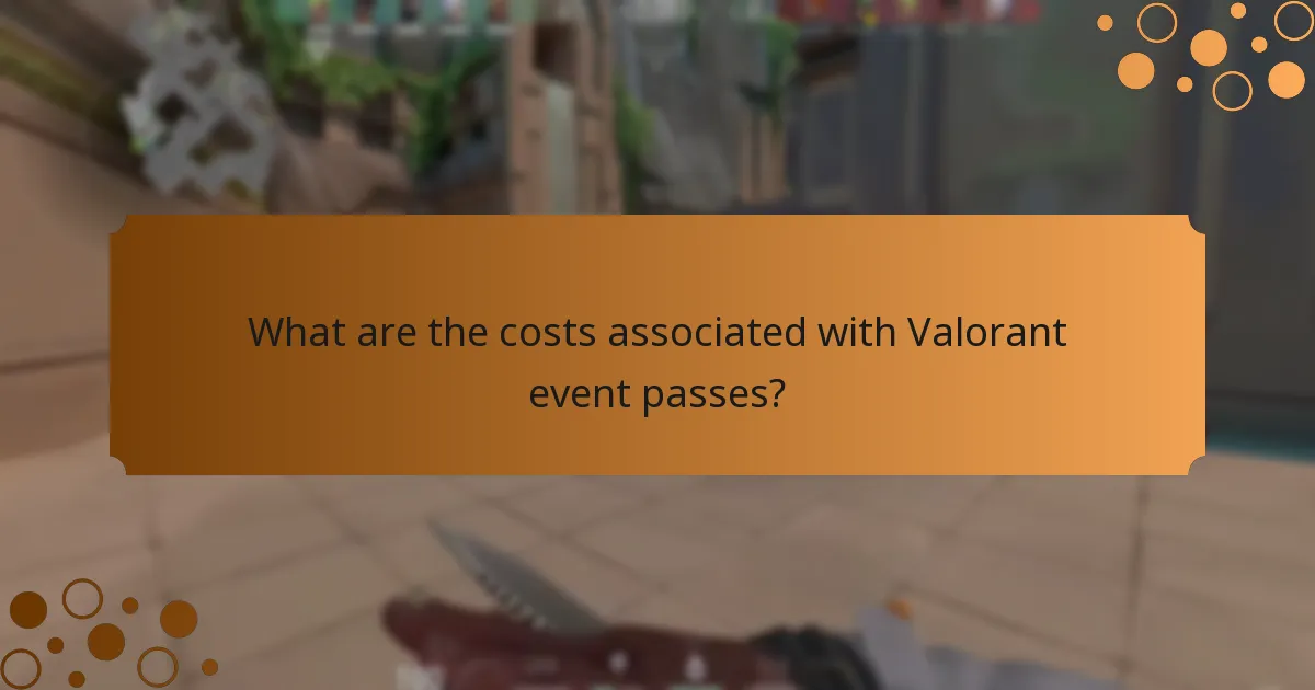 What are the costs associated with Valorant event passes?