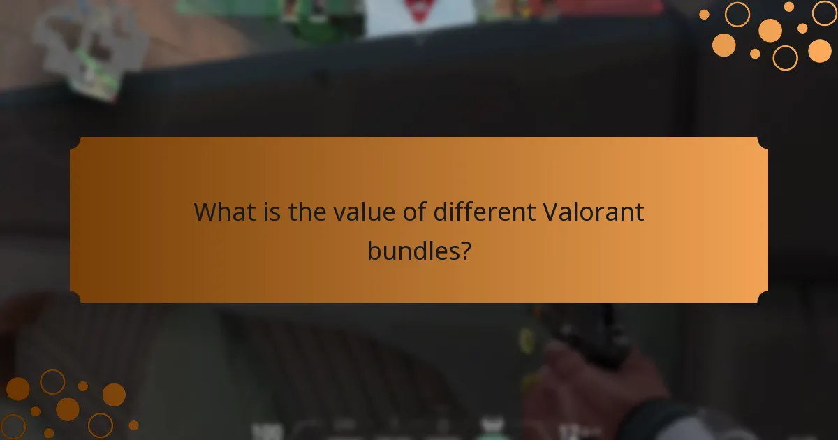 What is the value of different Valorant bundles?