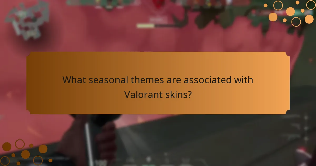 What seasonal themes are associated with Valorant skins?