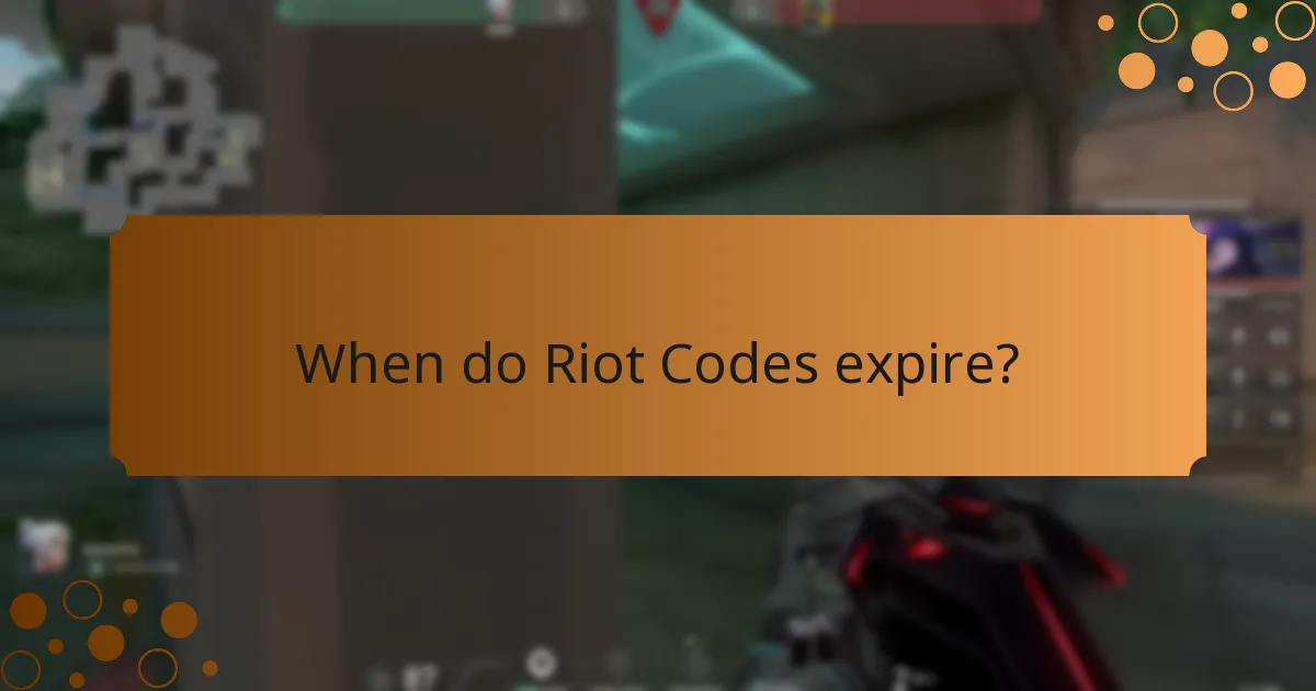 When do Riot Codes expire?