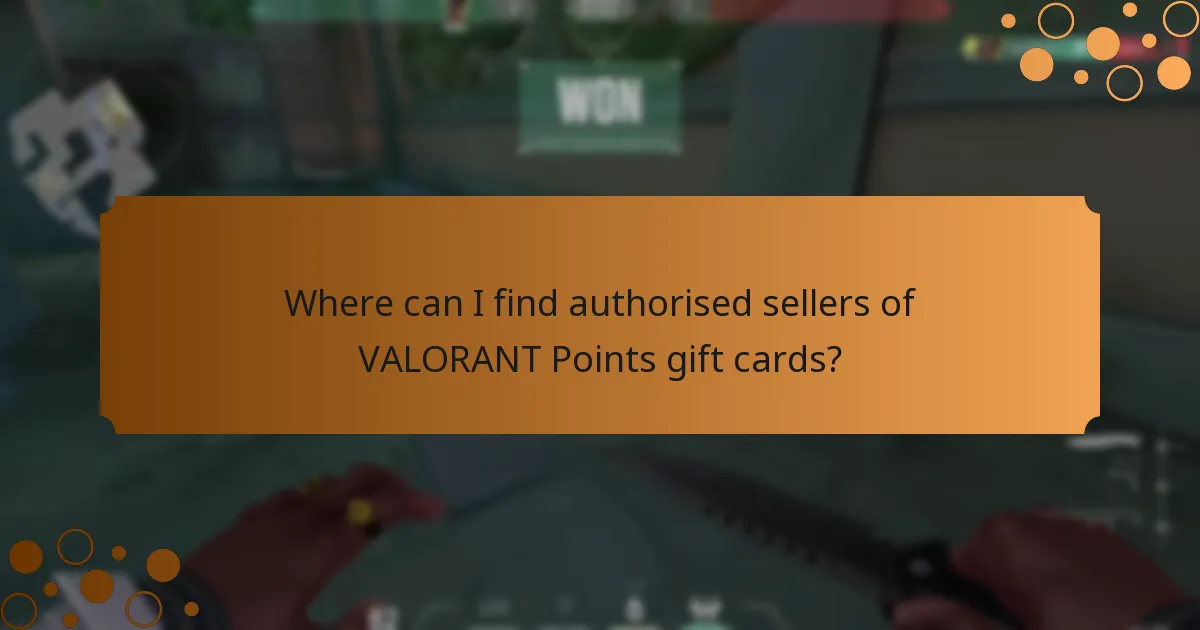 Where can I find authorised sellers of VALORANT Points gift cards?
